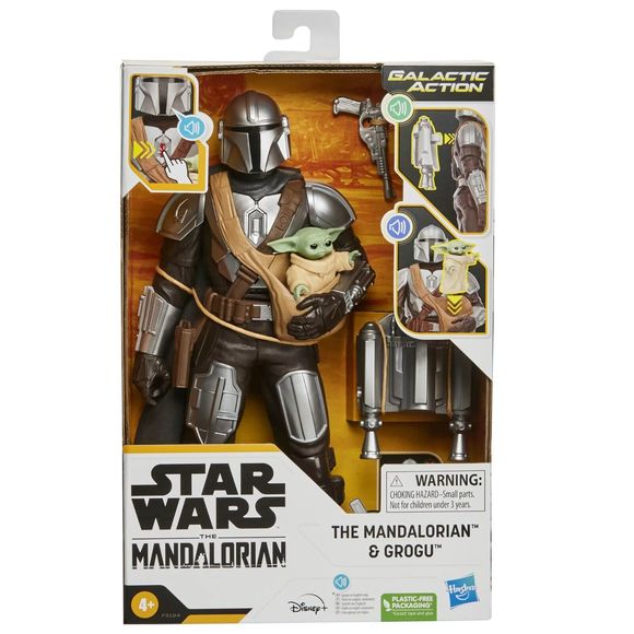 Star Wars Galactic Action The Mandalorian & Grogu Figure 12” Action Figure - Picture 1 of 7